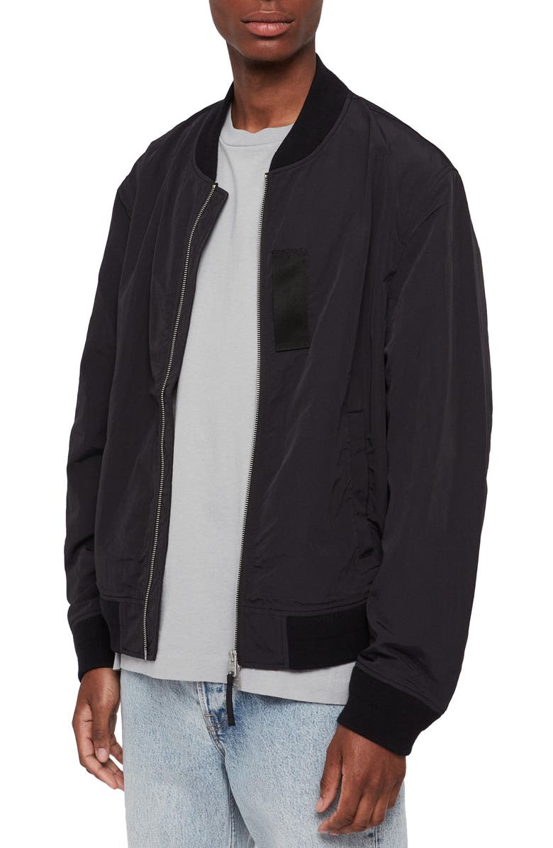 AllSaints Finch Bomber Jacket, Main, color, 