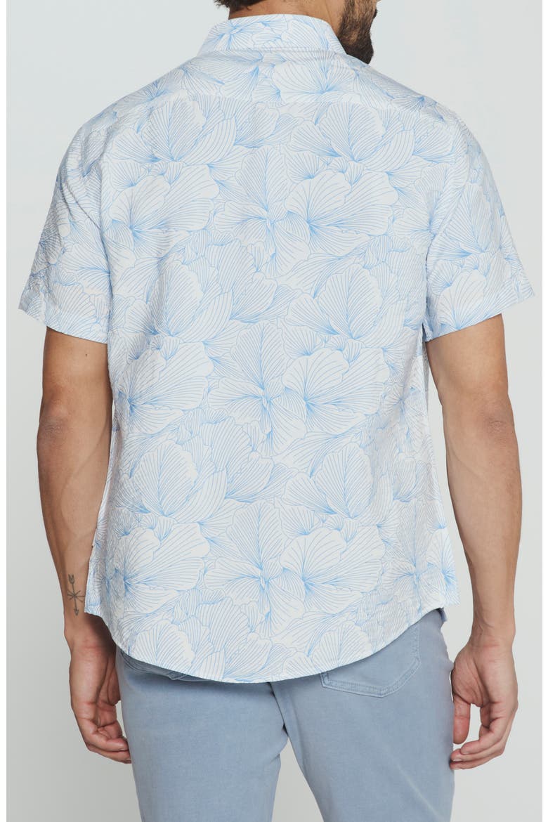 Linden Floral Short Sleeve Button-Up Shirt, Alternate, color, LIGHT BLUE