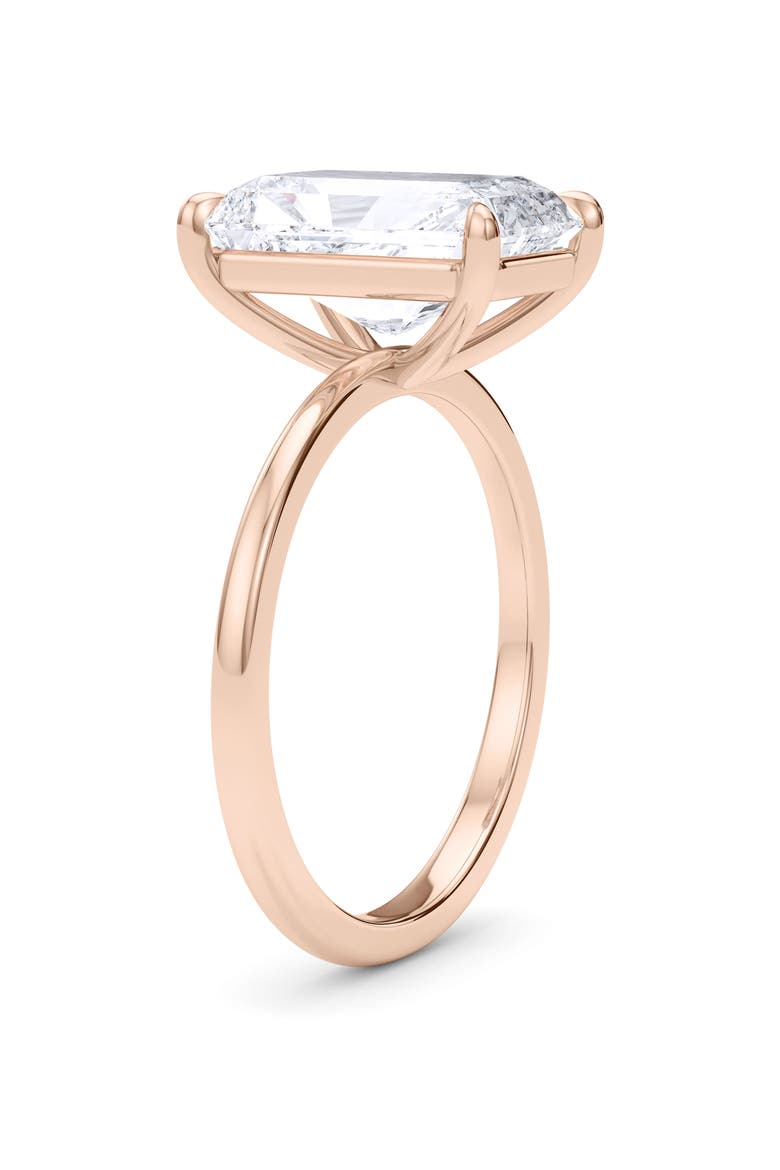 Radiant Cut Lab Created Diamond Ring, Alternate, color, 18K ROSE GOLD