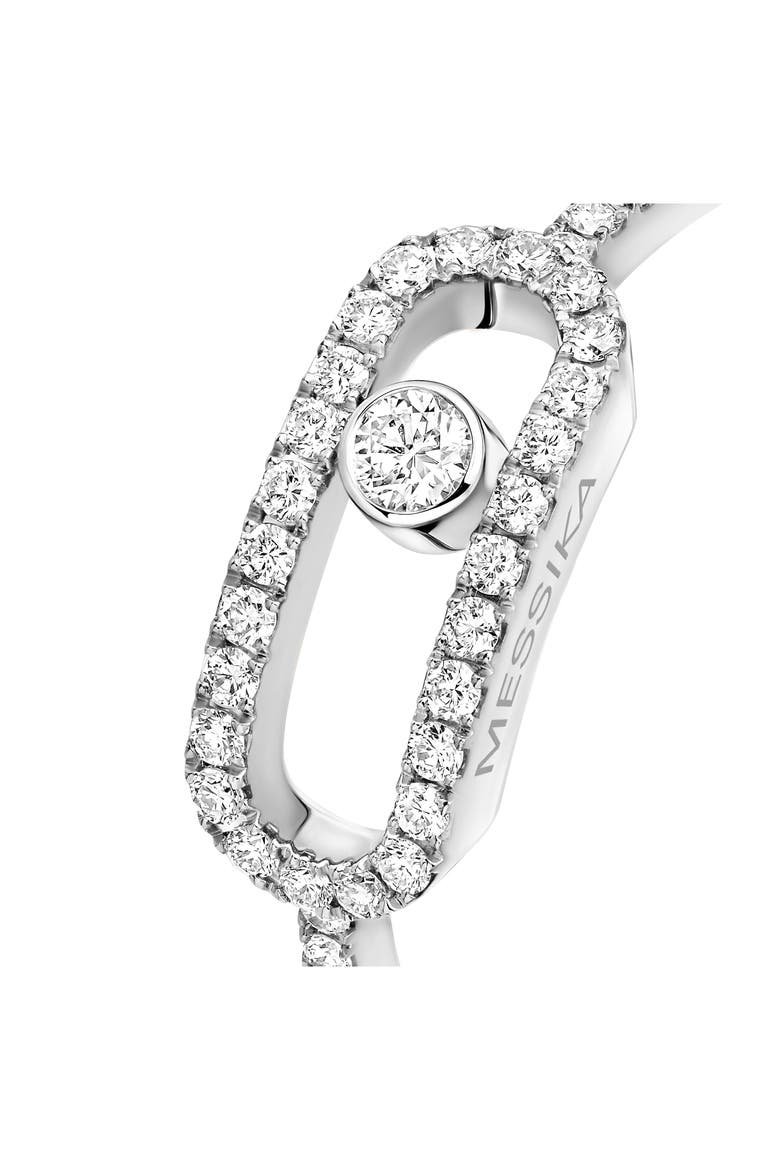 Move Uno Pavé Diamond Ring, Alternate, color, WHITE GOLD