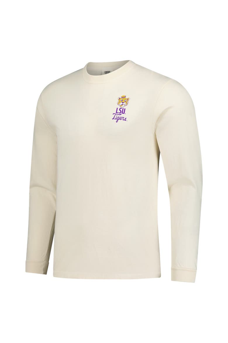 Men's Natural LSU Tigers Comfort Colors Mascot Overlay Long Sleeve T-Shirt, Alternate, color, Natural