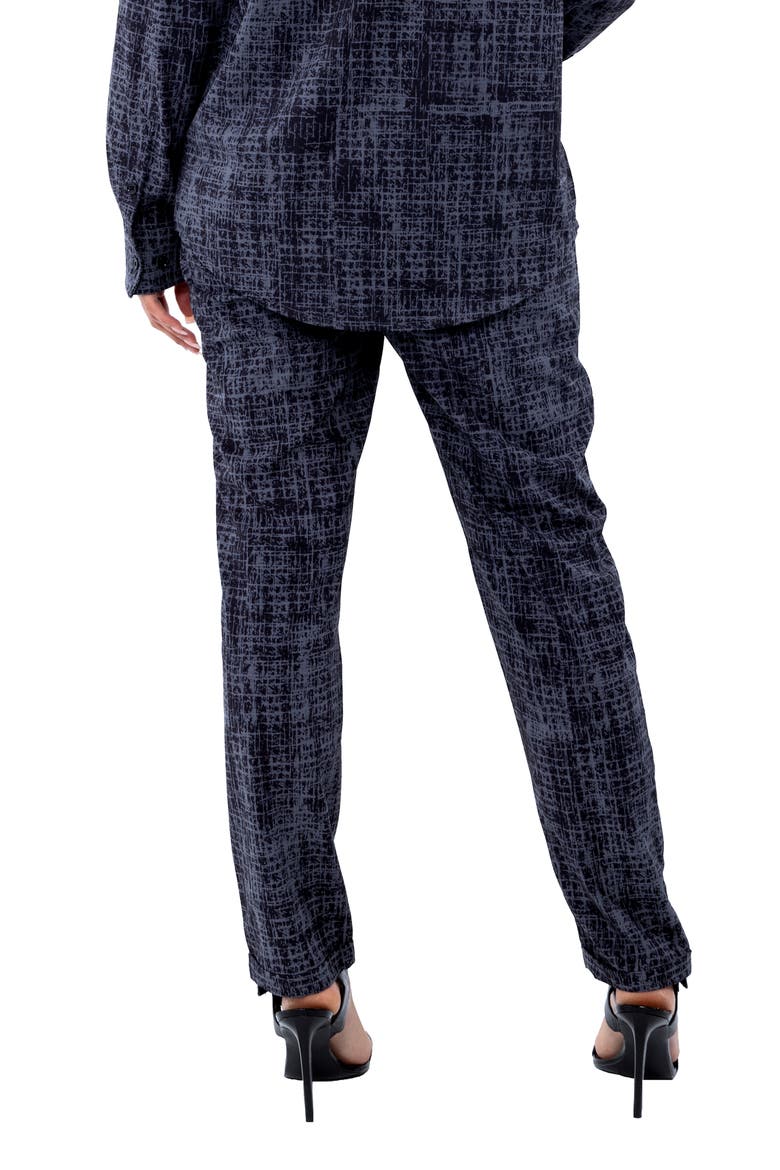 Printed Straight Leg Pants, Alternate, color, BLACK
