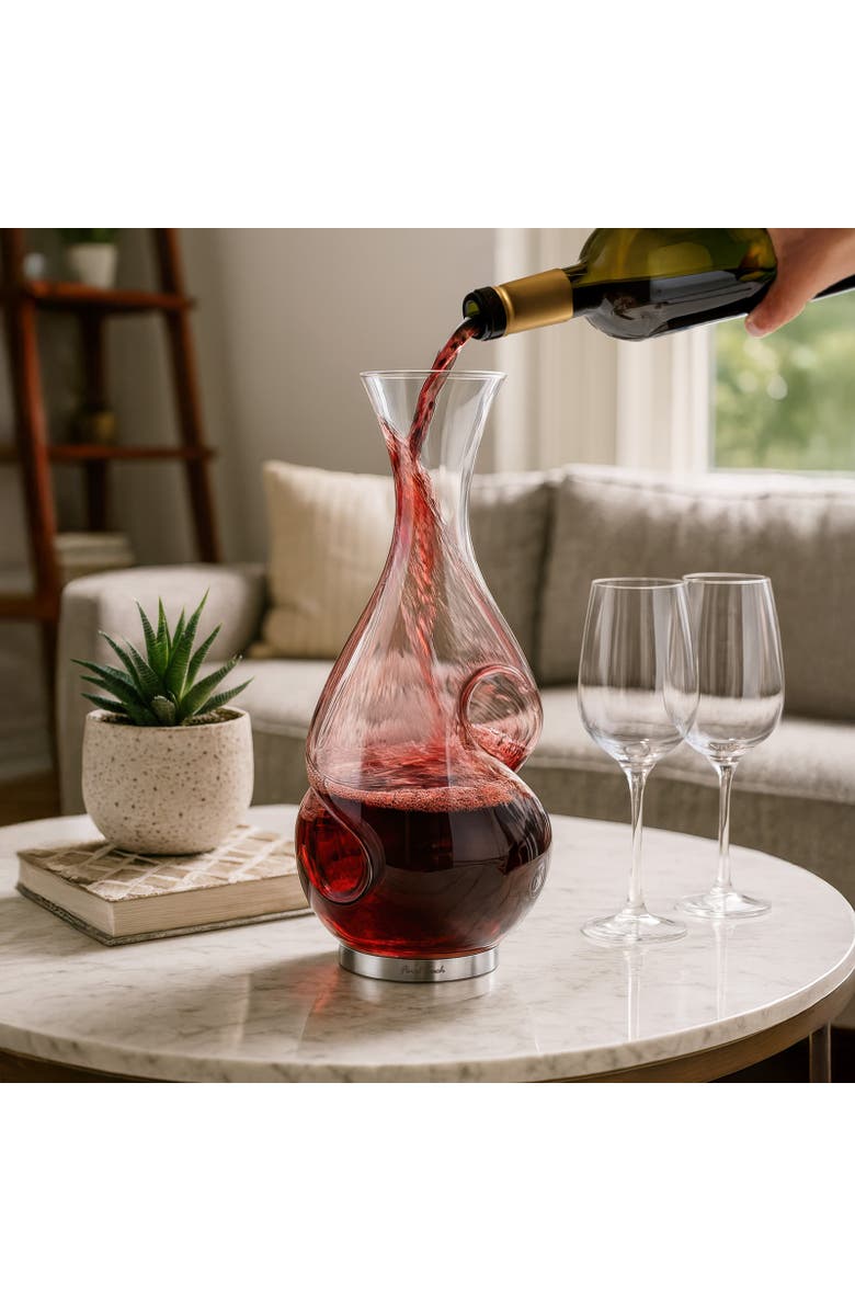FINAL TOUCH L'Grand Conundrum Aerator Decanter, Alternate, color, Clear