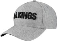 FANATICS Men's Fanatics Heather Gray Los Angeles Kings Elements A-Frame Leather Strapback Hat