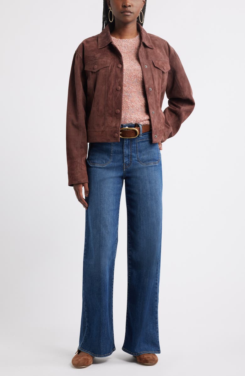 Treasure & Bond Elbow Sleeve Marled Sweater, Alternate, color, Pink Beauty Combo