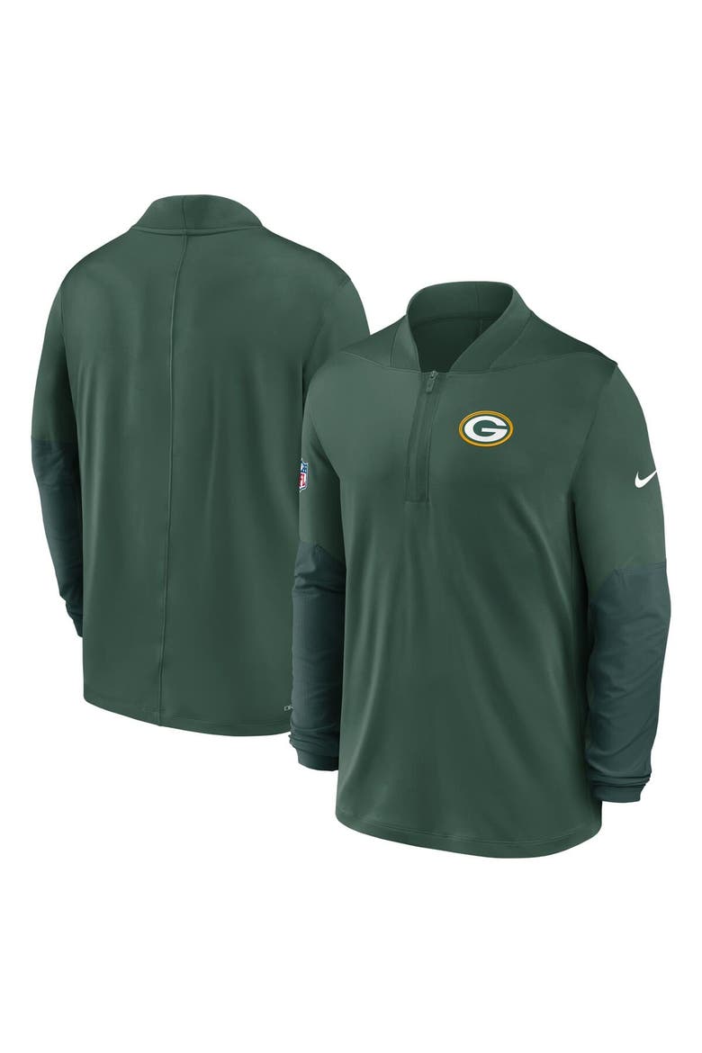 Men's Nike Green Green Bay Packers Sideline Dri-FIT Half-Zip Pullover, Alternate, color, Green