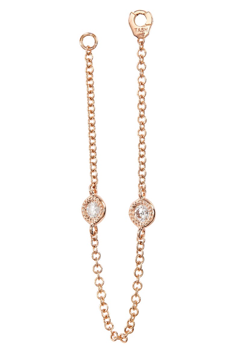 Single Double Scallop Set Diamond Chain Connecting Charm video