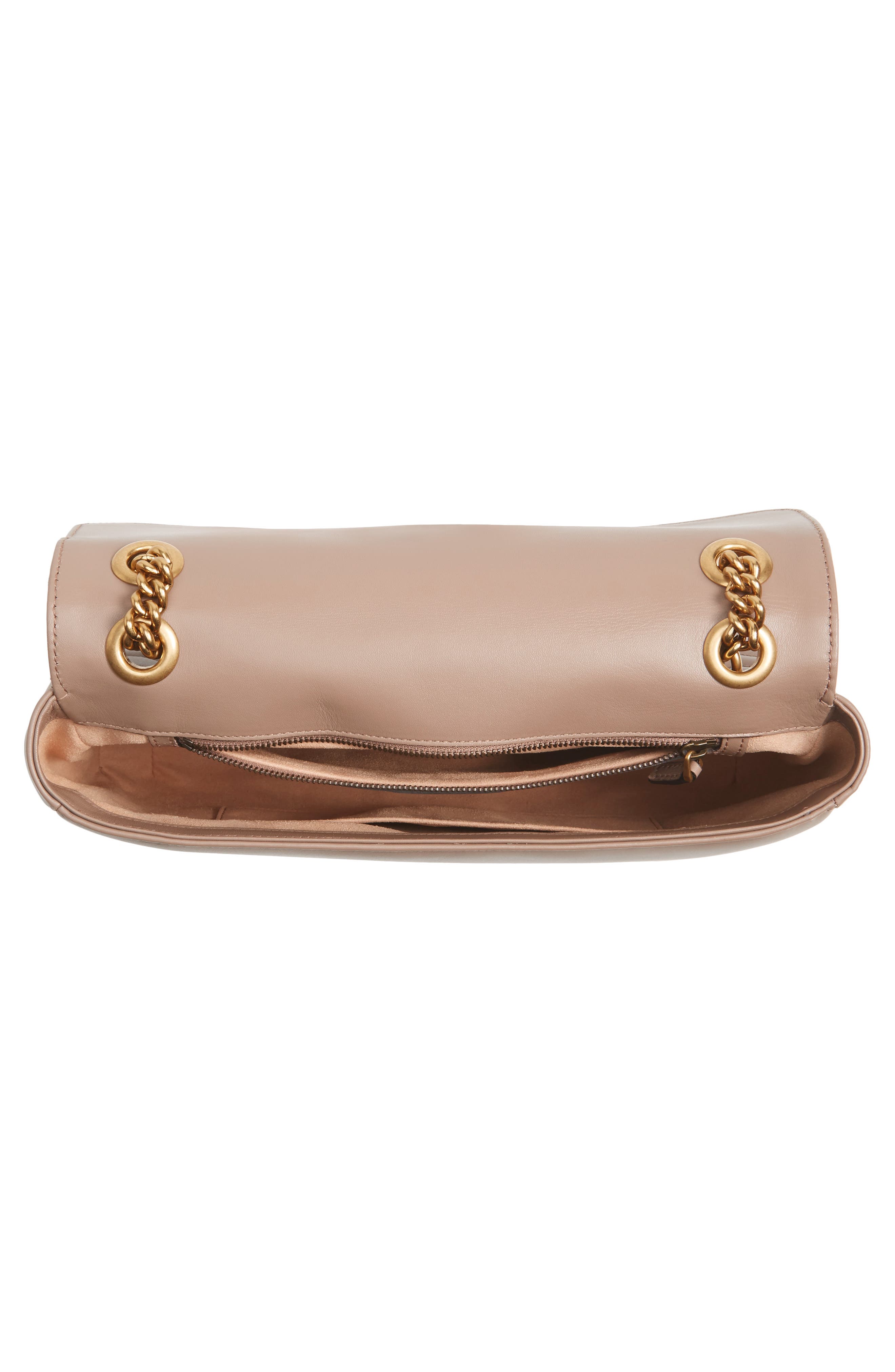 Medium GG Matelassé Leather Shoulder Bag, Alternate, color, PORCELAIN ROSE