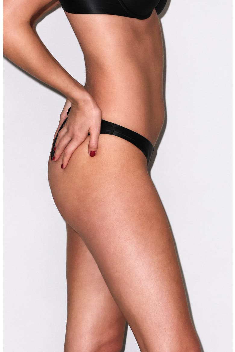 Le Gloss Cheeky Tanga, Alternate, color, BLACK