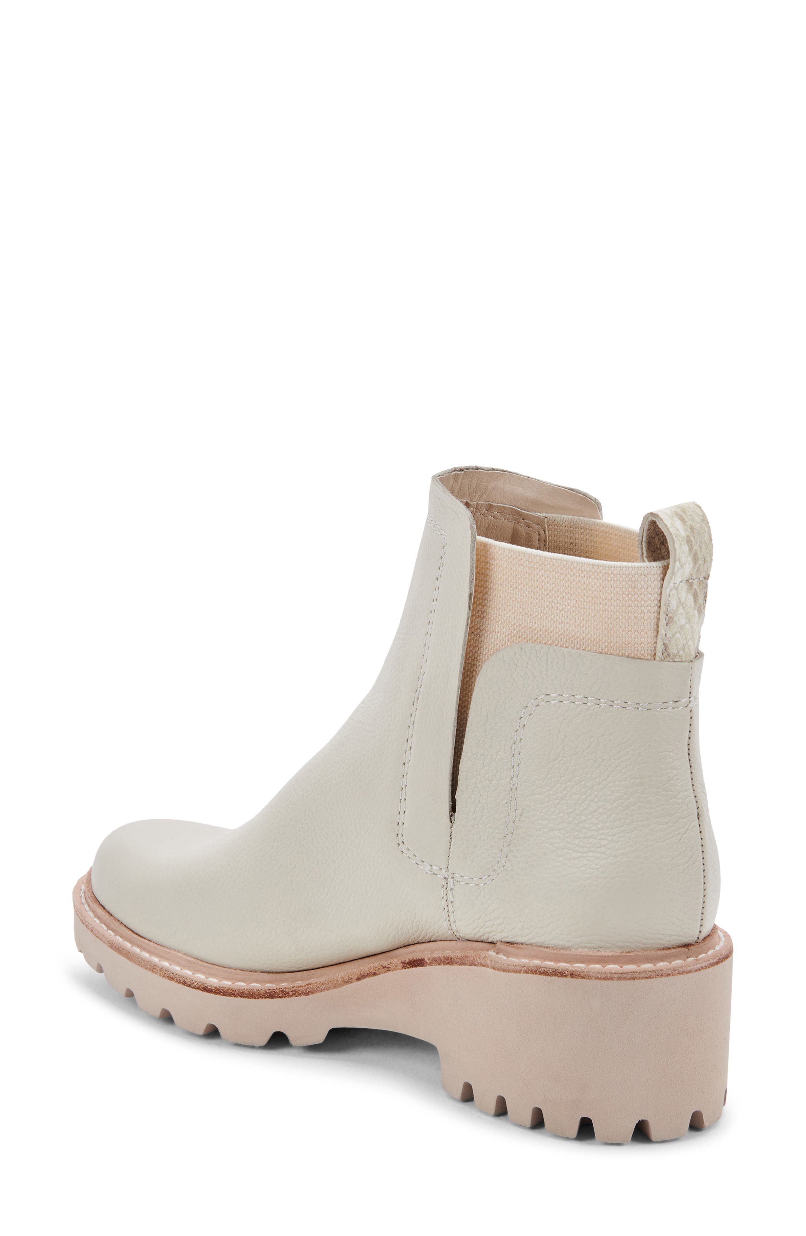 Huey H2O Waterproof Bootie, Alternate, color, OFF WHITE LEATHER