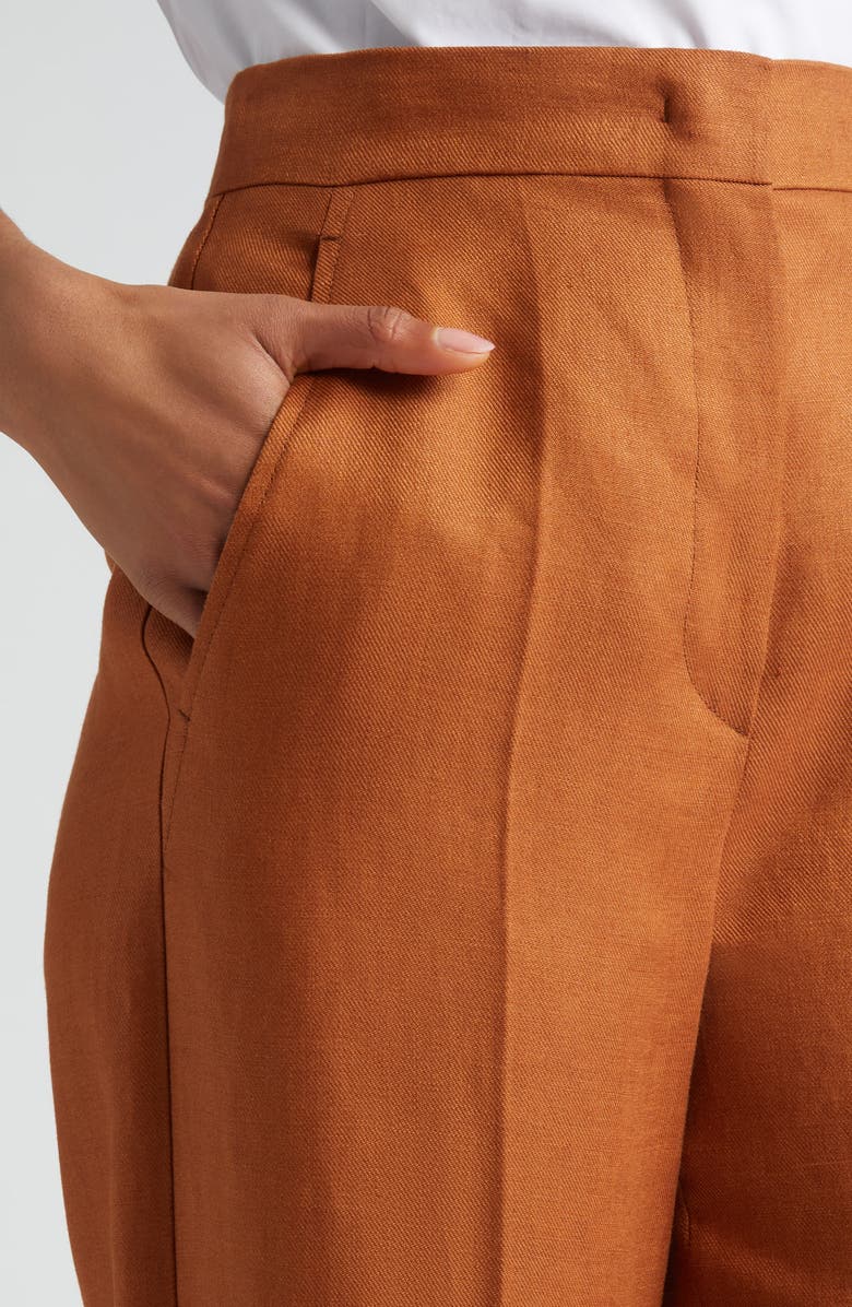 Max Mara Hangar Linen Twill Wide Leg Pants, Alternate, color,