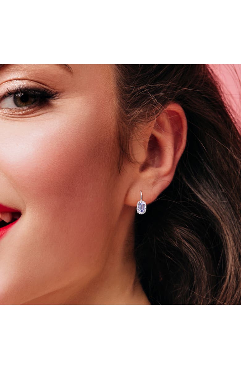 Julianna B. Tanzanite & White Sapphire Leverback Earrings, Alternate, color, Tanzanite