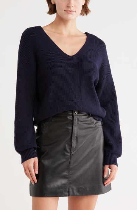 Blu Pepper Bow V-Neck Sweater