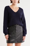 Blu Pepper Bow V-Neck Sweater