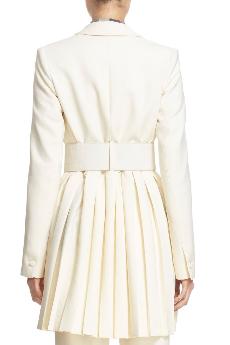 Structured Pleat Back Coat, Alternate, color, IVORY