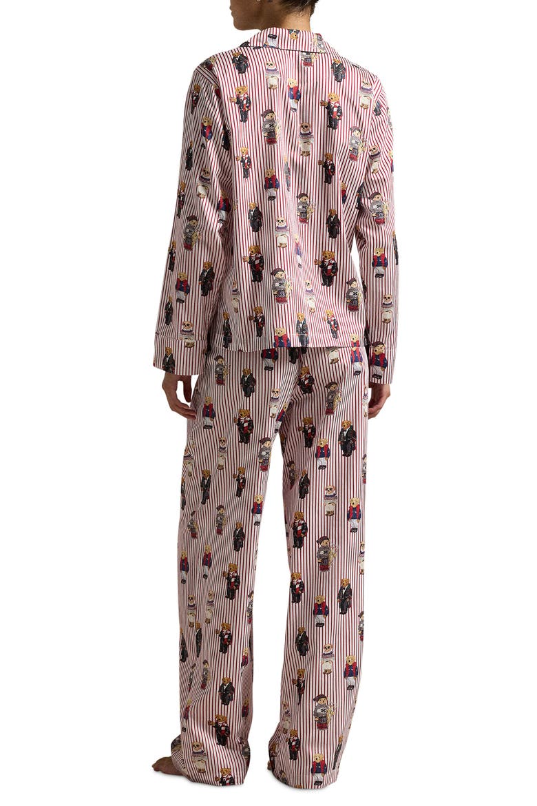 Madison Cotton Pajamas, Alternate, color, BEAR RED