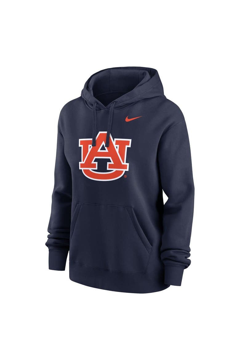Women's Nike  Navy Auburn Tigers Wordmark Club Fleece Pullover Hoodie, Alternate, color, Navy