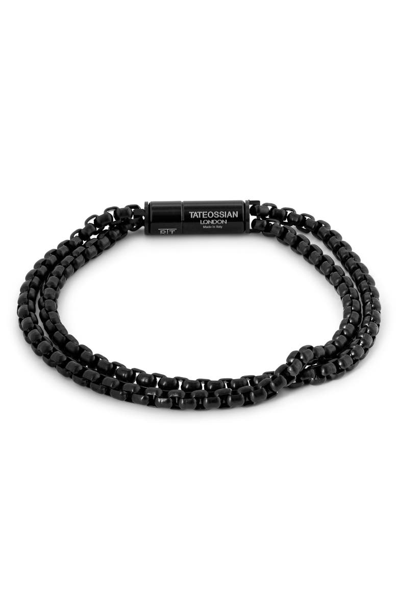 Tateossian Men's Pop Elements Chain Bracelet, Alternate, color, Black