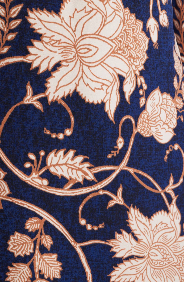 Julia Jordan Floral Print Long Sleeve Dress, Alternate, color, Navy Multi