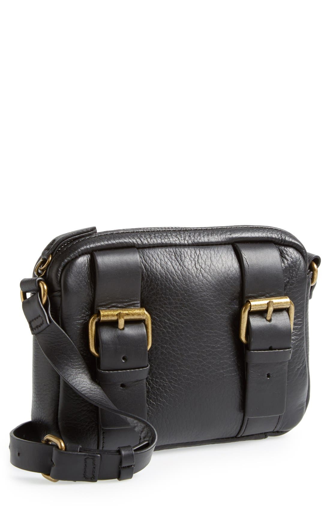 'Grasslands' Crossbody Bag, Main, color, BLACK
