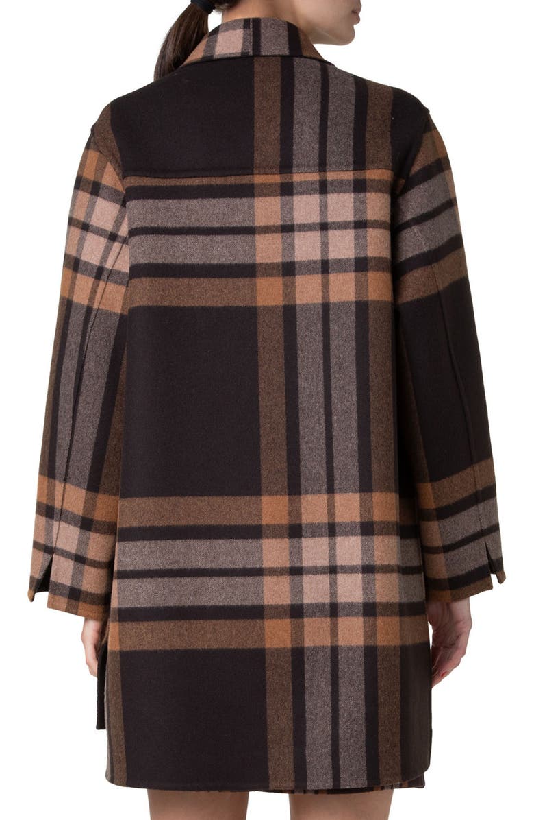 Akris Fabiola Plaid Double Face Wool Coat, Alternate, color, 
