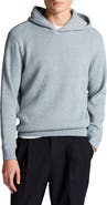 Vince Brushed Waffle Texture Pullover Hoodie