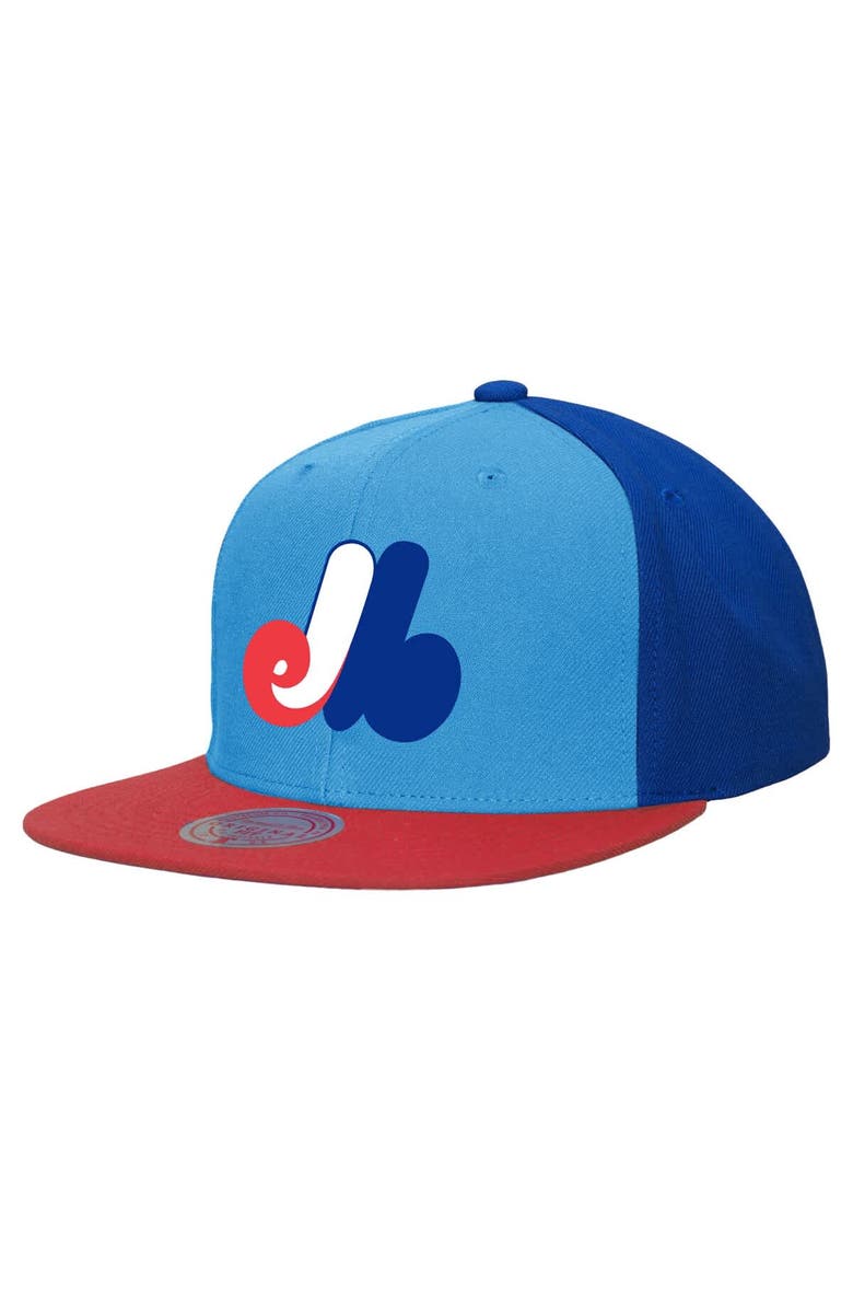 Mitchell & Ness Men's Mitchell & Ness Powder Blue Montreal Expos Cooperstown Collection Basic Flip Snapback Hat, Main, color, 