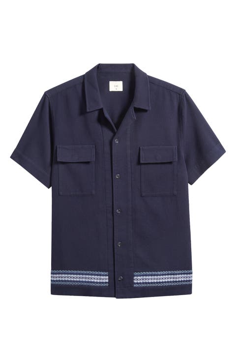 Vireo Embroidered Cotton Piqué Camp Shirt