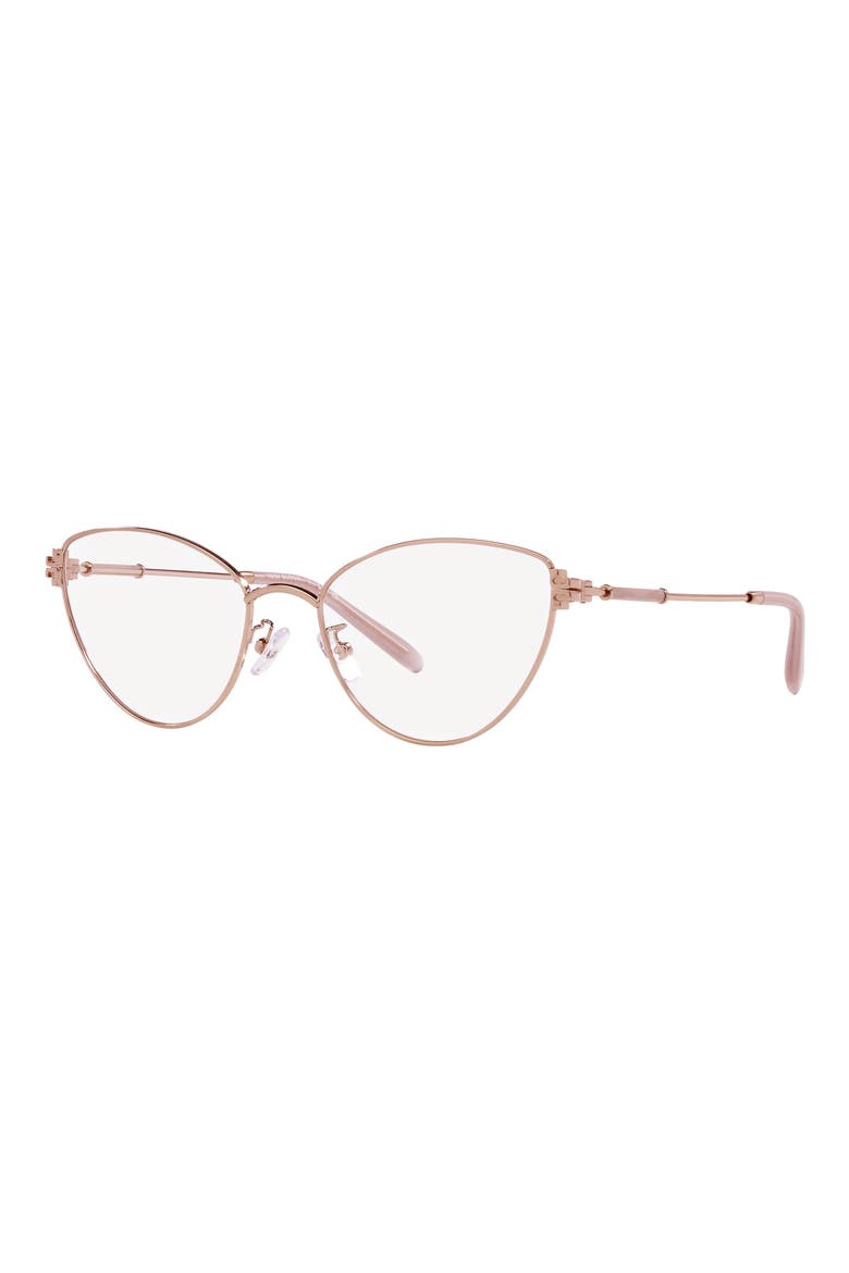 53mm Cat Eye Optical Glasses, Alternate, color, ROSE GOLD