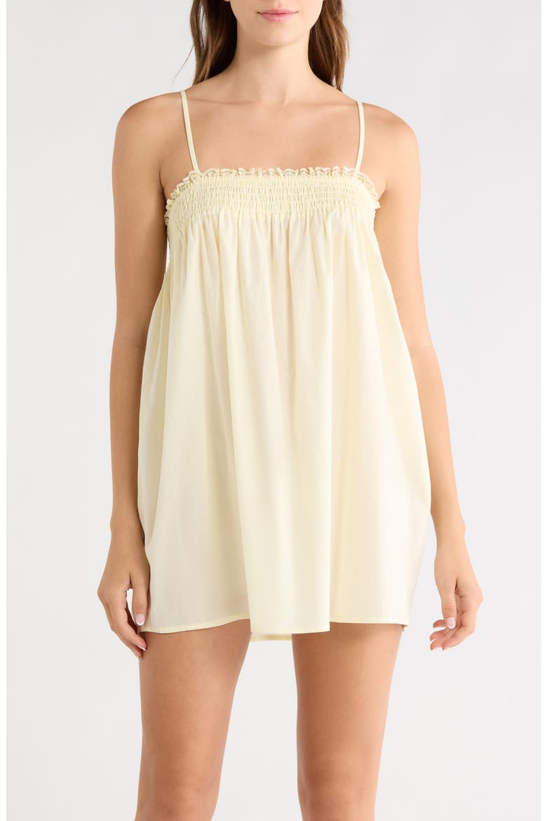 Flirty Cotton Nightgown, Main, color, YELLOW SORBET