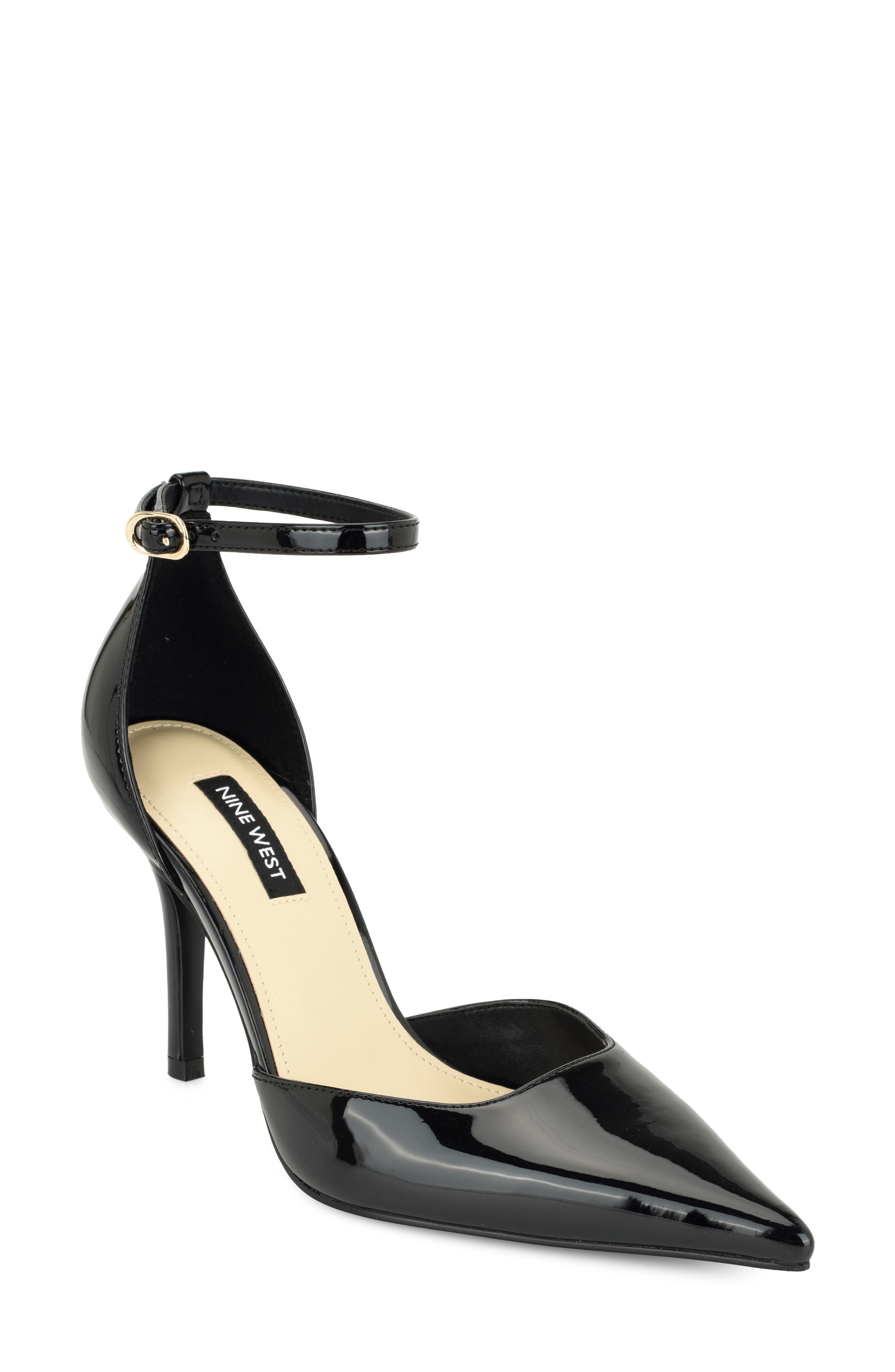 Graysin Faux Leather Pointed Toe Pump, Main, color, BLACK