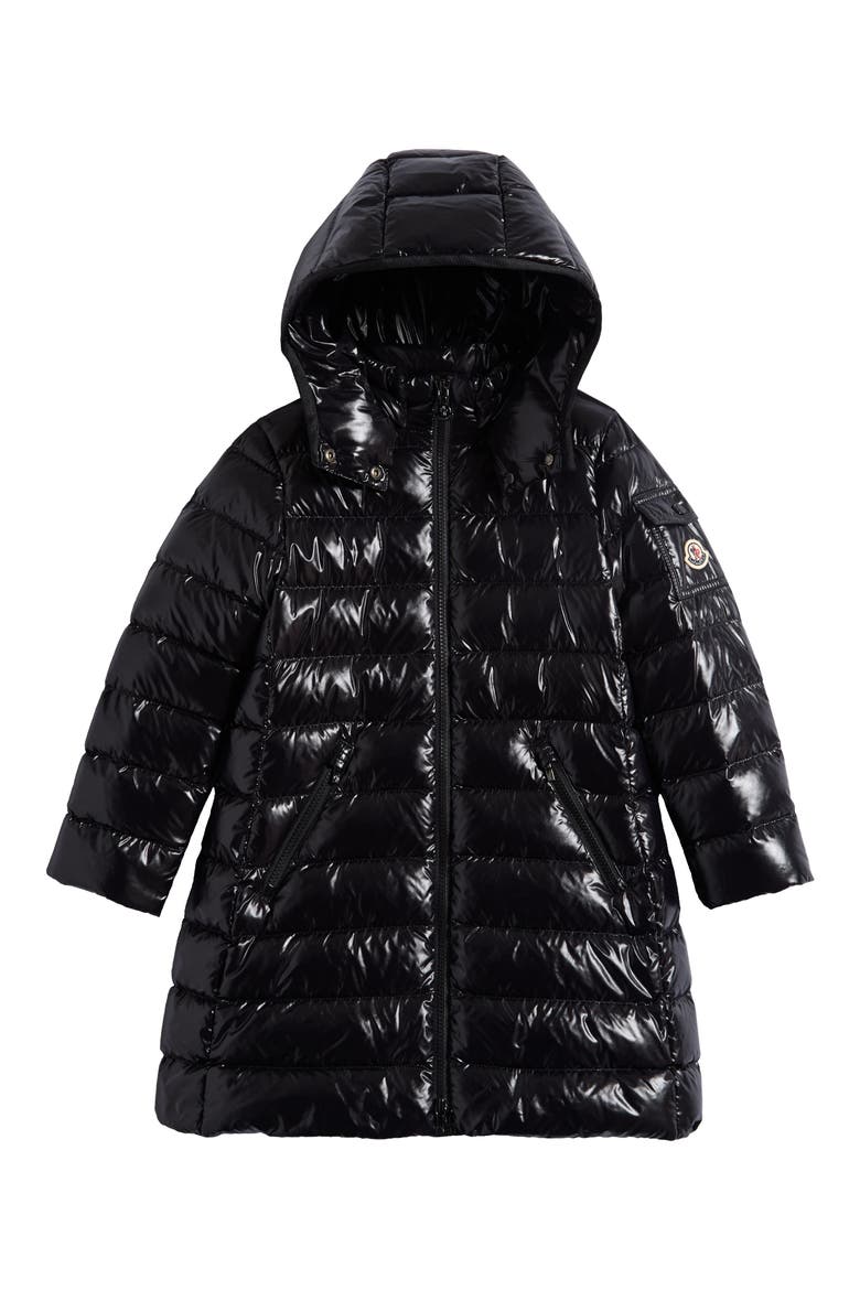 Kids' Moka Hooded Down Puffer Coat, Main, color, BLACK