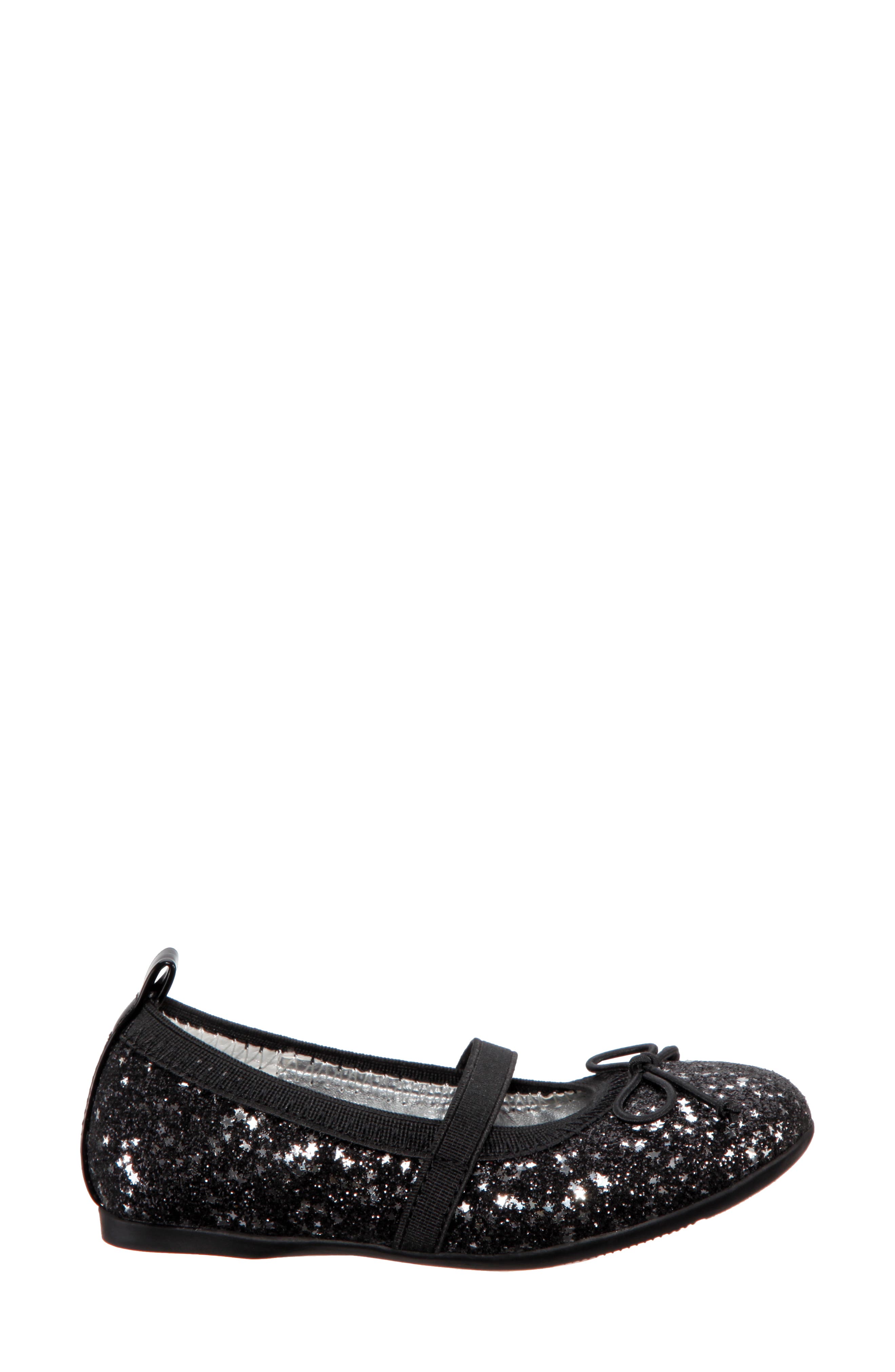 Esther Ballet Flat, Alternate, color, BLACK STAR BABY GLITTER