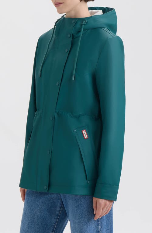 Hunter Abbey Short Rubberized Rain Jacket In Blue