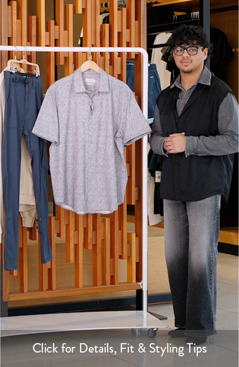 Miles OoohCotton<sup>®</sup> Floral Short Sleeve Button-Up Shirt, sales video thumbnail