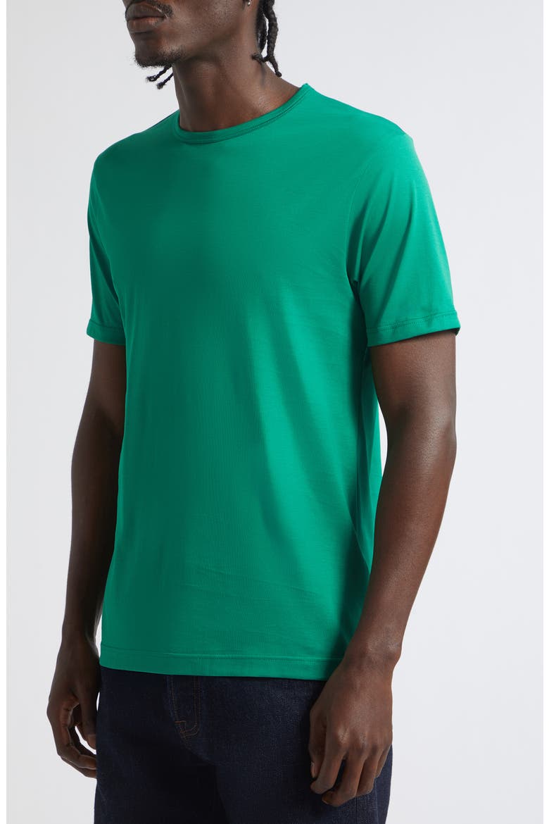 Cotton Crewneck T-Shirt, Alternate, color, BRIGHT GREEN26