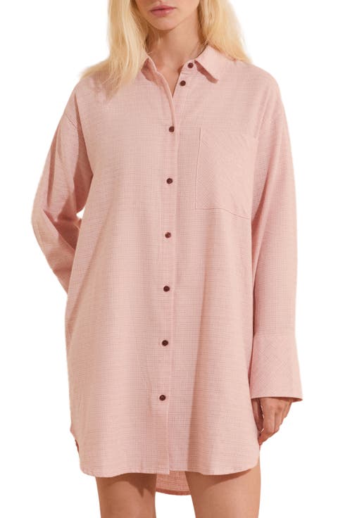 Raisa Stripe Cotton Nightshirt