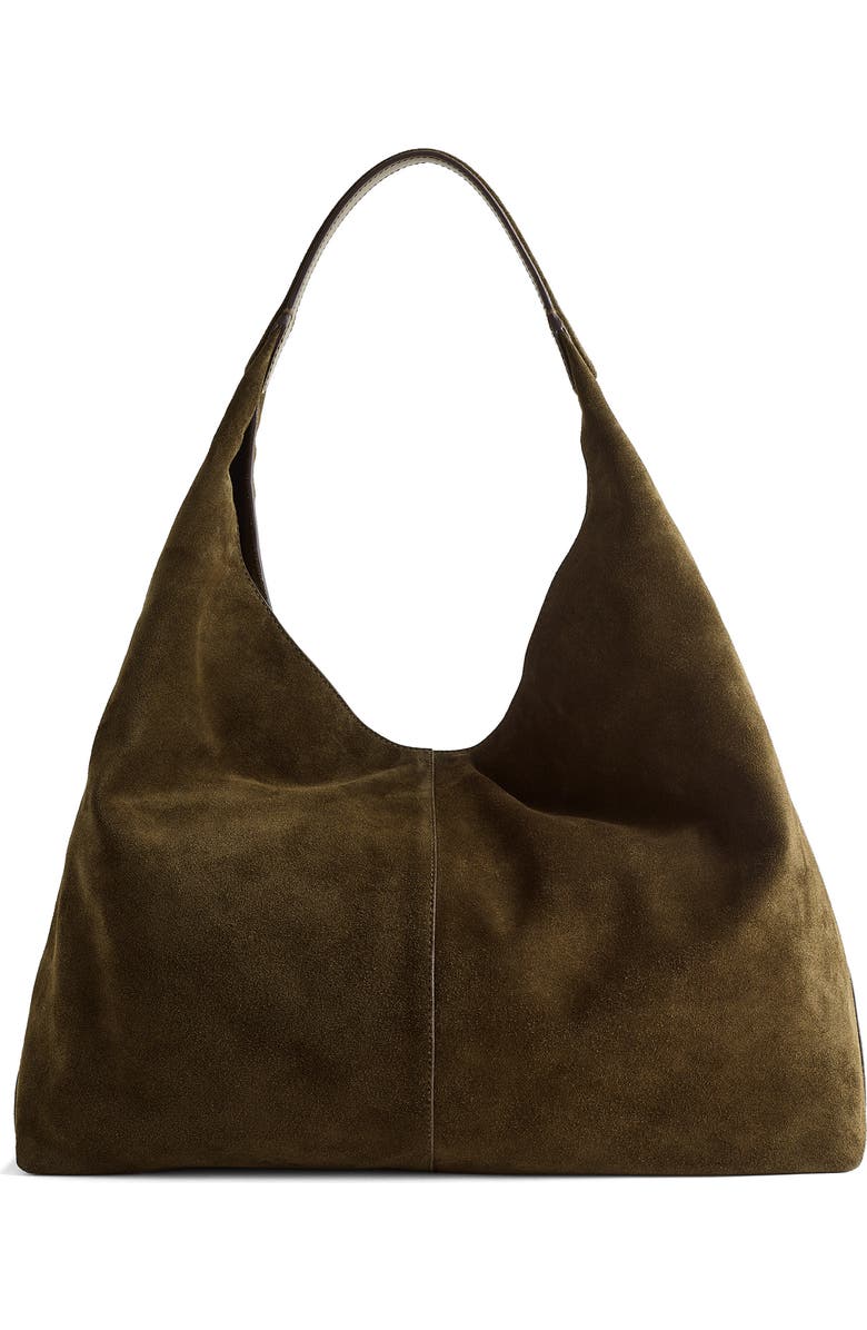 Madewell The Mylie Large Shoulder Bag, Main, color, Dark Olive