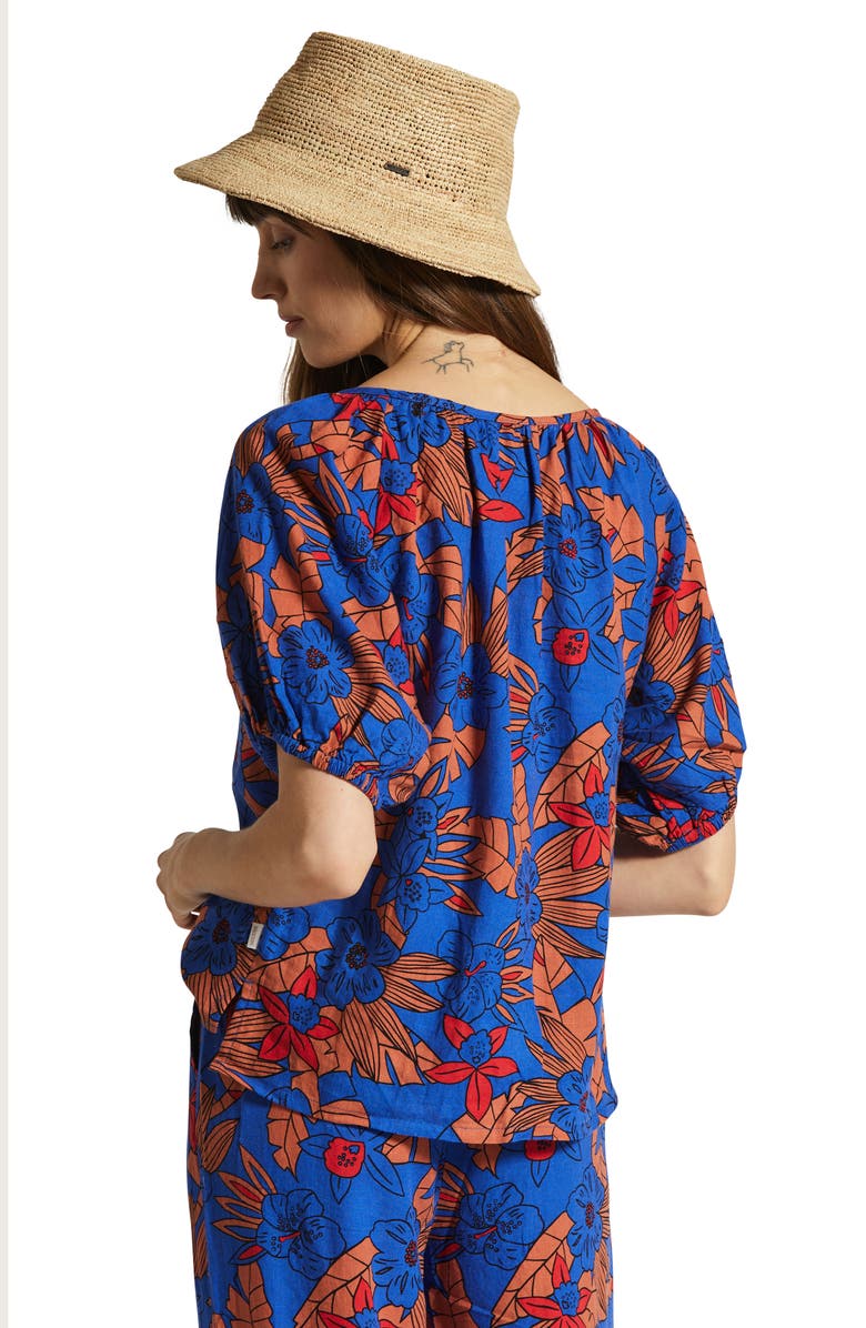 Brixton Ellee Straw Packable Bucket Hat, Alternate, color, Tan