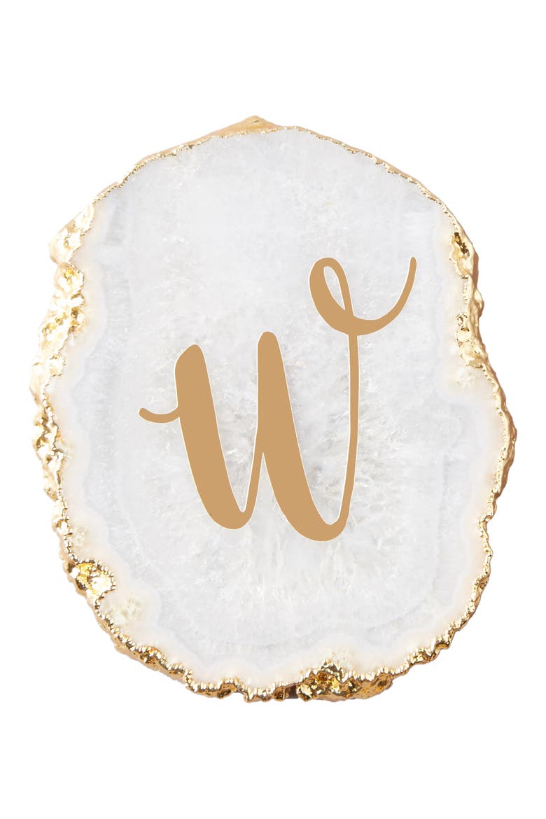 Monogram Agate Coaster, Alternate, color, W