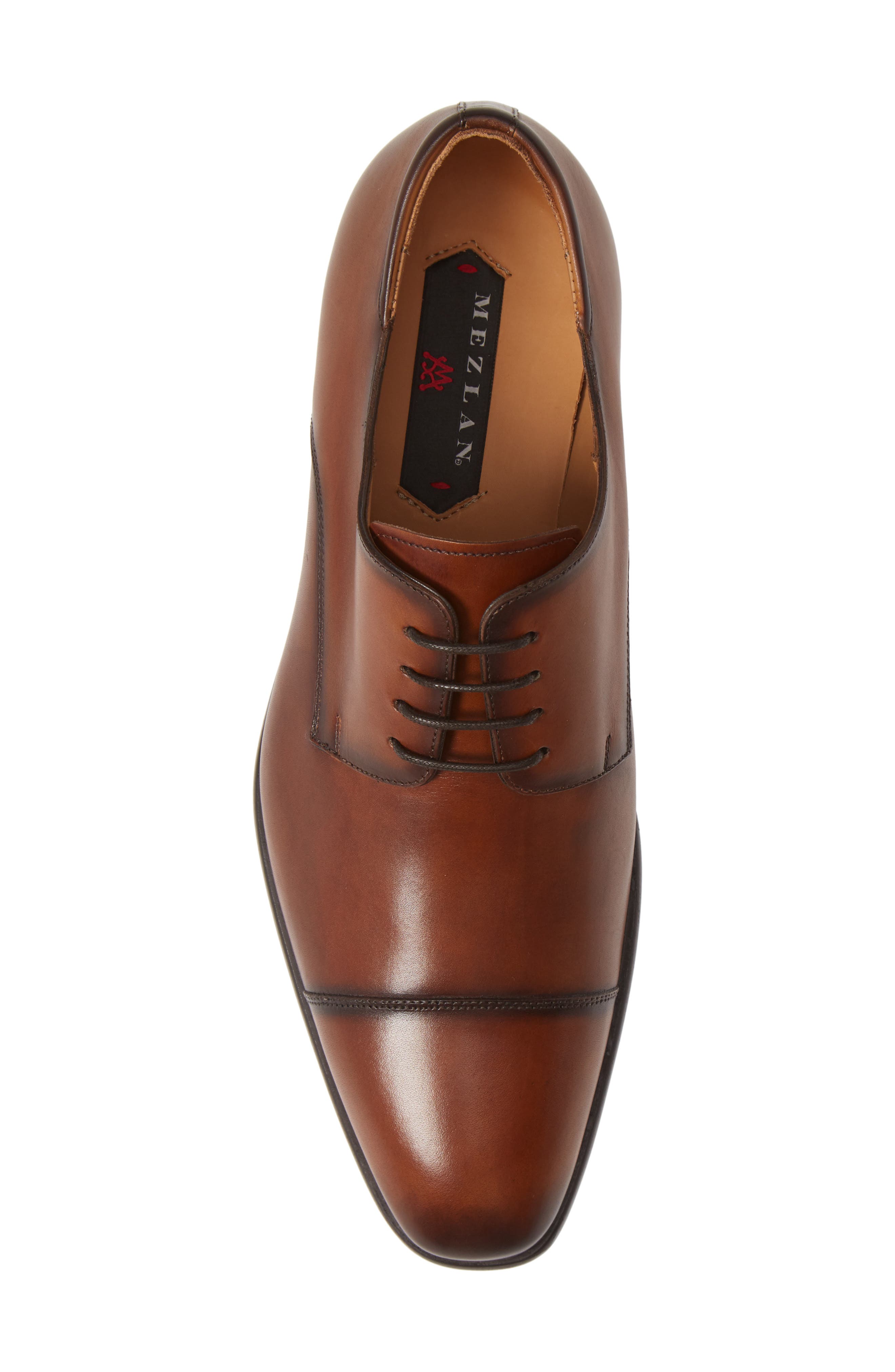 Republic Cap Toe Derby, Alternate, color, TAN LEATHER