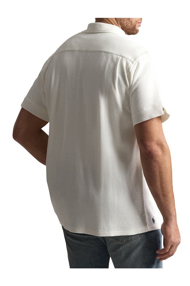 Big & Tall Waffle Knit Camp Shirt, Alternate, color, NEVIS