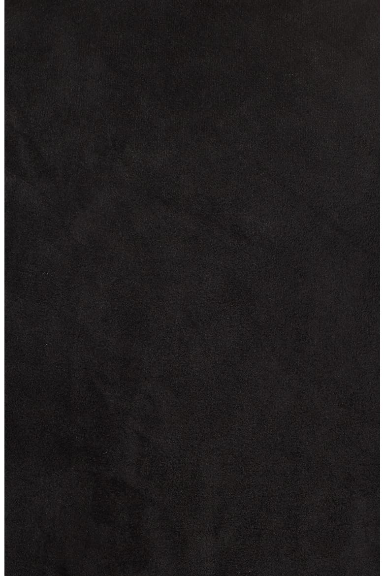 Drape Front Faux Suede Jacket, Alternate, color, BLACK