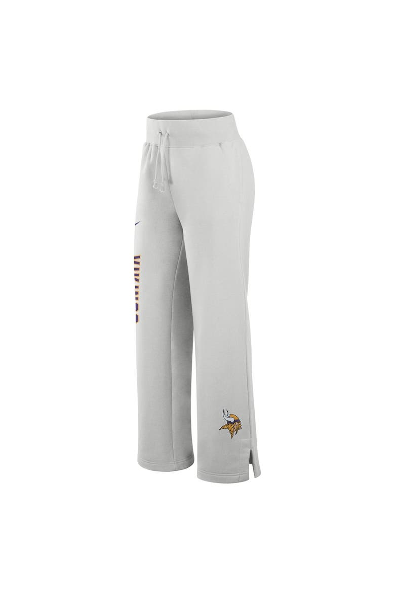 Women's Nike  Gray Minnesota Vikings Primetime Phoenix Fleece Wide-Leg Sweatpants, Alternate, color, Gray