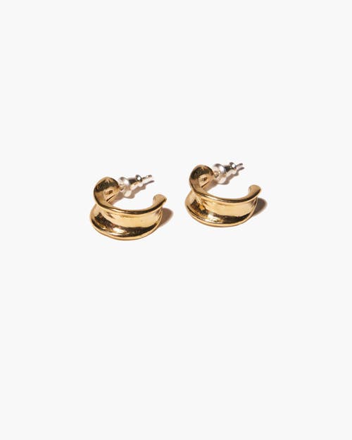 Odette New York Blanca Hoop Earrings In Brass