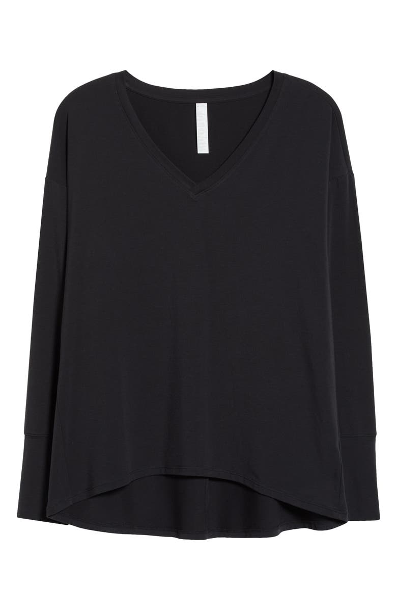 Zella Breathe Long Sleeve T-Shirt, Main, color, Black
