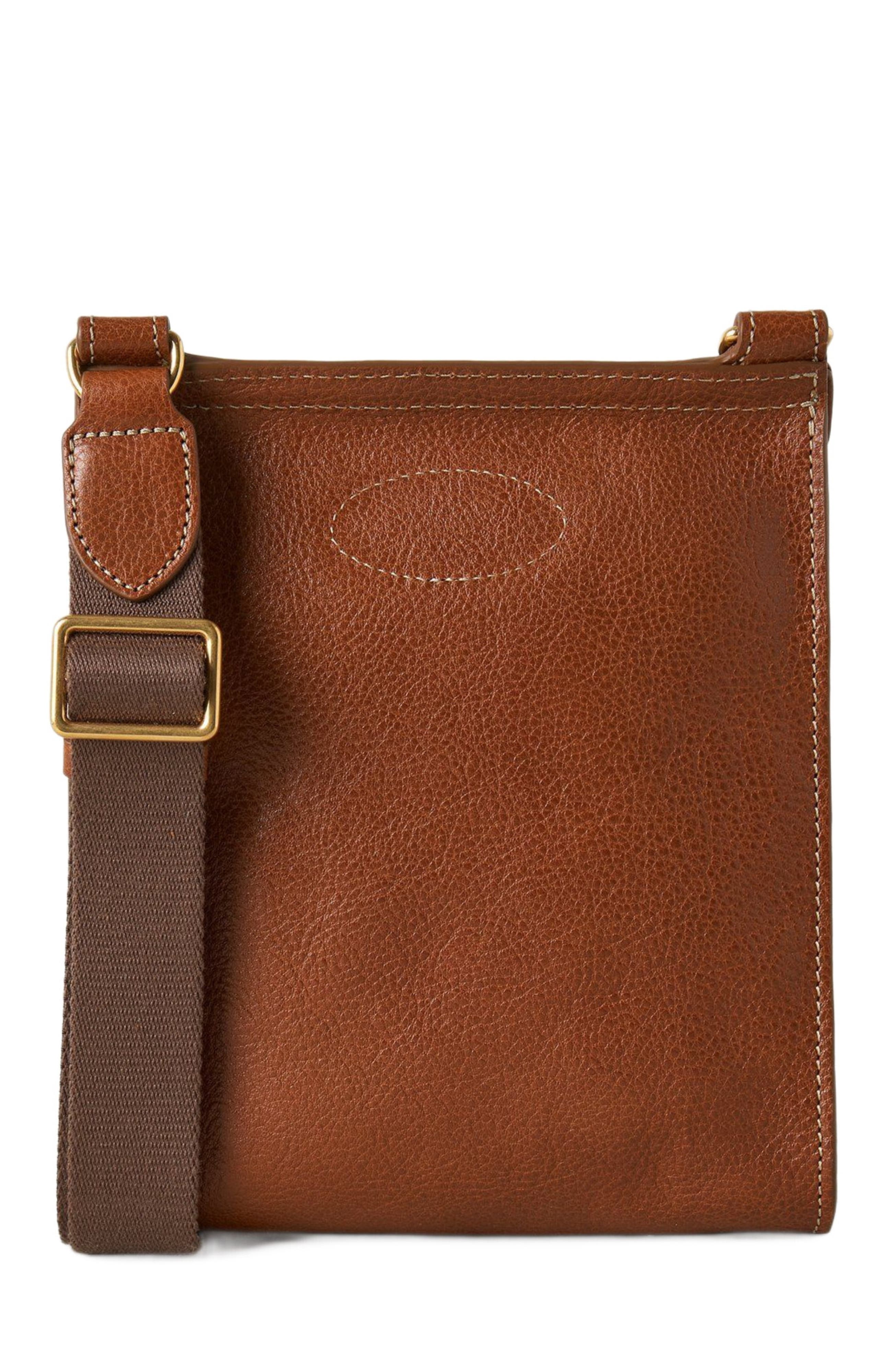 Mulberry Small Antony Leather Stitched Crossbody Bag, Alternate, color, Oak