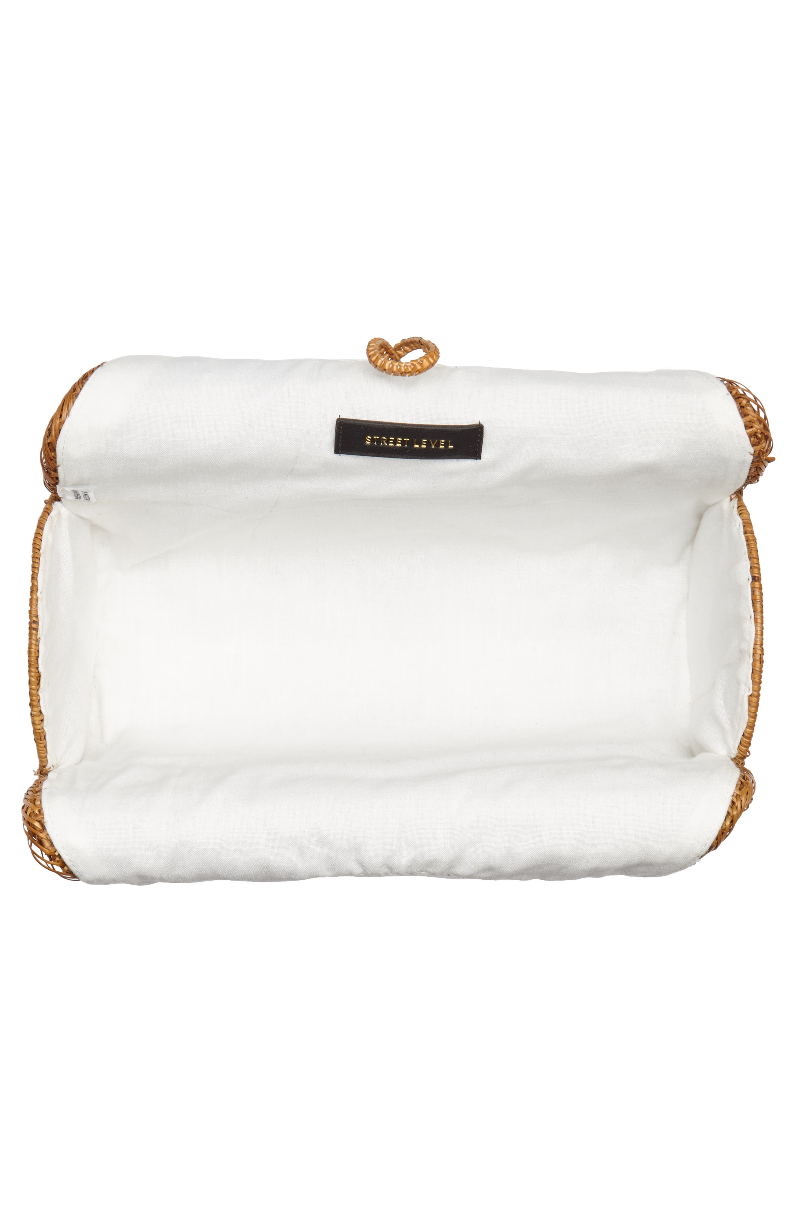 Street Level Woven Rattan Handbag, Alternate, color, 