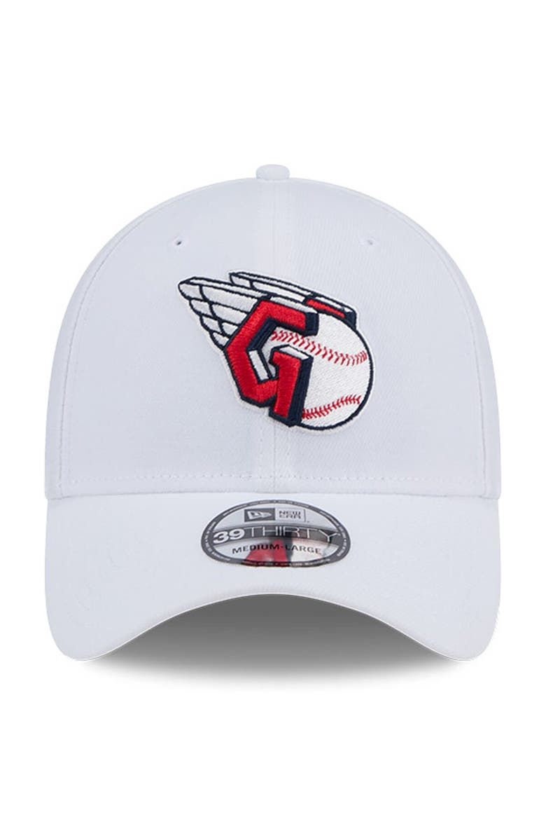 New Era Men's New Era White Cleveland Guardians Evergreen 39THIRTY Flex Hat, Alternate, color,