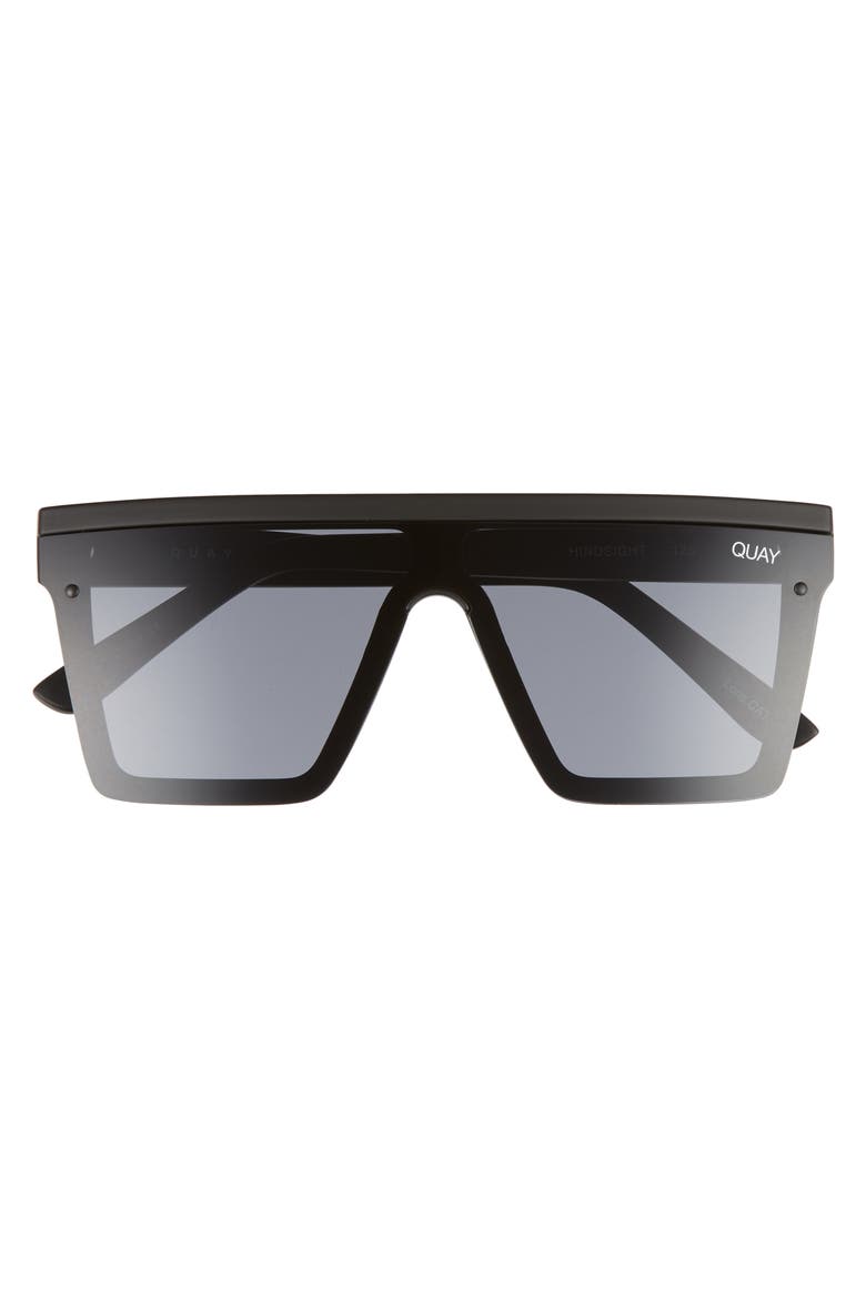 Australia Hindsight 56mm Flat Top Shield Sunglasses, Main, color, BLACK/ SMOKE